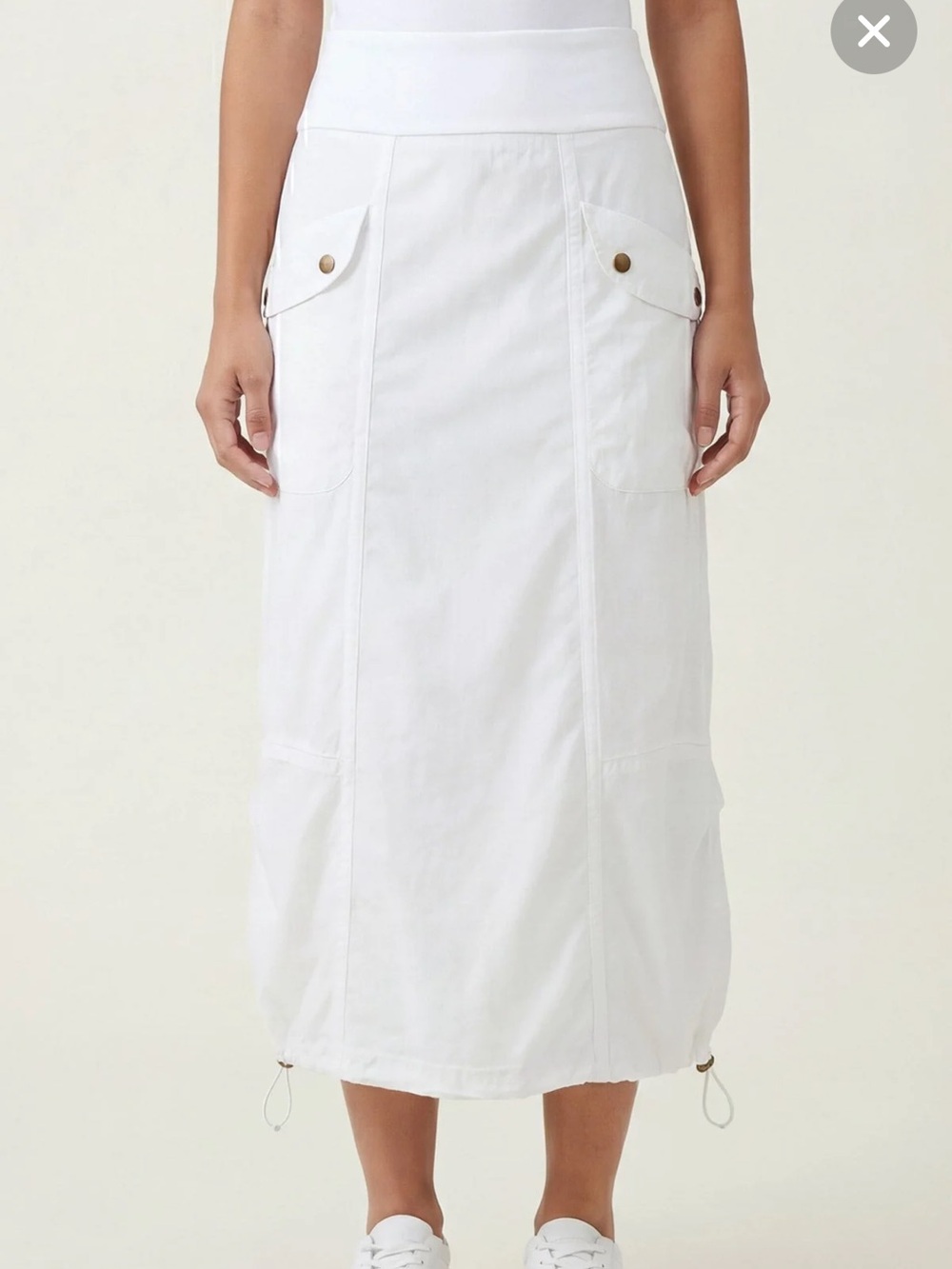 NWT XCVI Wearables Maconi Cargo Cinch Bubble Hem Skirt sz M - Picture 2 of 15